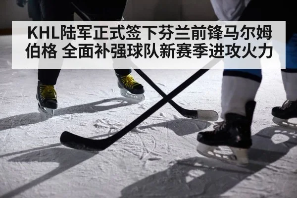 KHL陆军正式签下芬兰前锋马尔姆伯格 全面补强球队新赛季进攻火力